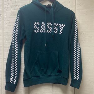 Rue 21 hoodie army green size small sassy